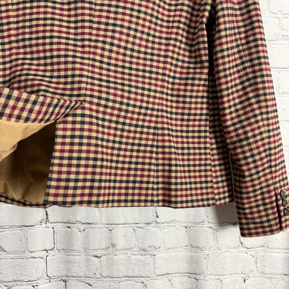 Merona Y2K Blazer Jacket Gingham Checked Multi Plaid Academia Preppy 16 - Picture 8 of 11